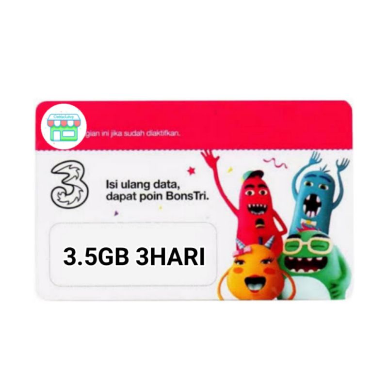 VOUCHER TRI 3.5GB 5HARI LOKAL SUBANG
