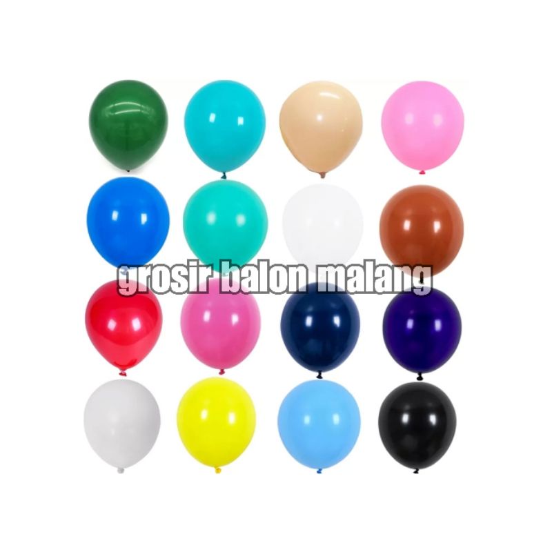 balon latex karet doff dopp 12&quot; 12inch PER PAK ISI 100