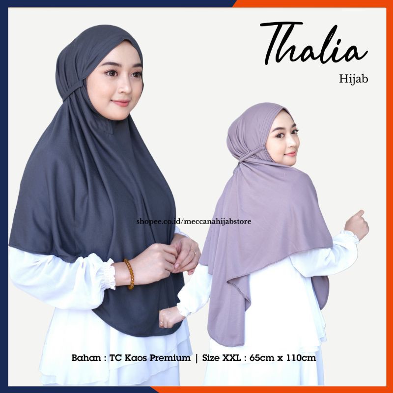 Jilbab Instan Kaos Non Pet Tali Hijab Khimar Maryam Kerudung Bergo Instan Murah Grosir Size XXL | BI