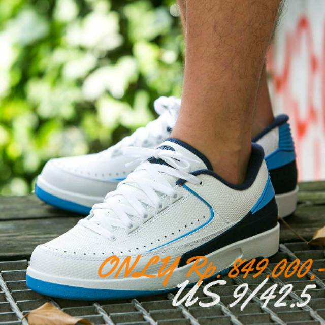 ORIGINAL Sepatu Basket Nike Air Jordan 2 Retro North Carolina University 42,5