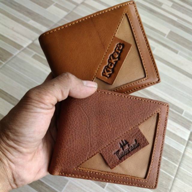 Dompet kulit asli pria kickers timberland impor