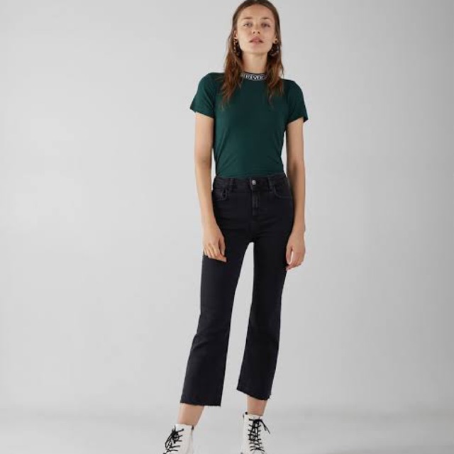 Bershka High Waist Kick Flare Jeans