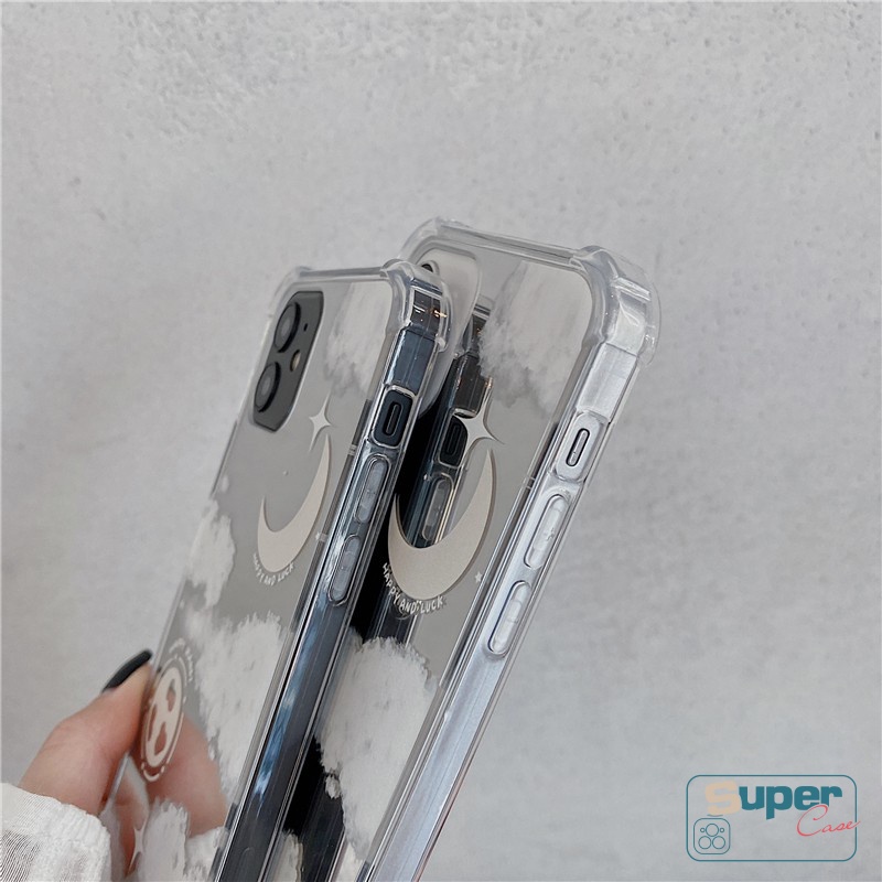 Soft Case Tpu Motif Langit Berbintang Untuk iPhone 11 12 13 Pro Max 7Plus 8Plus X XR XS Max SE 2020