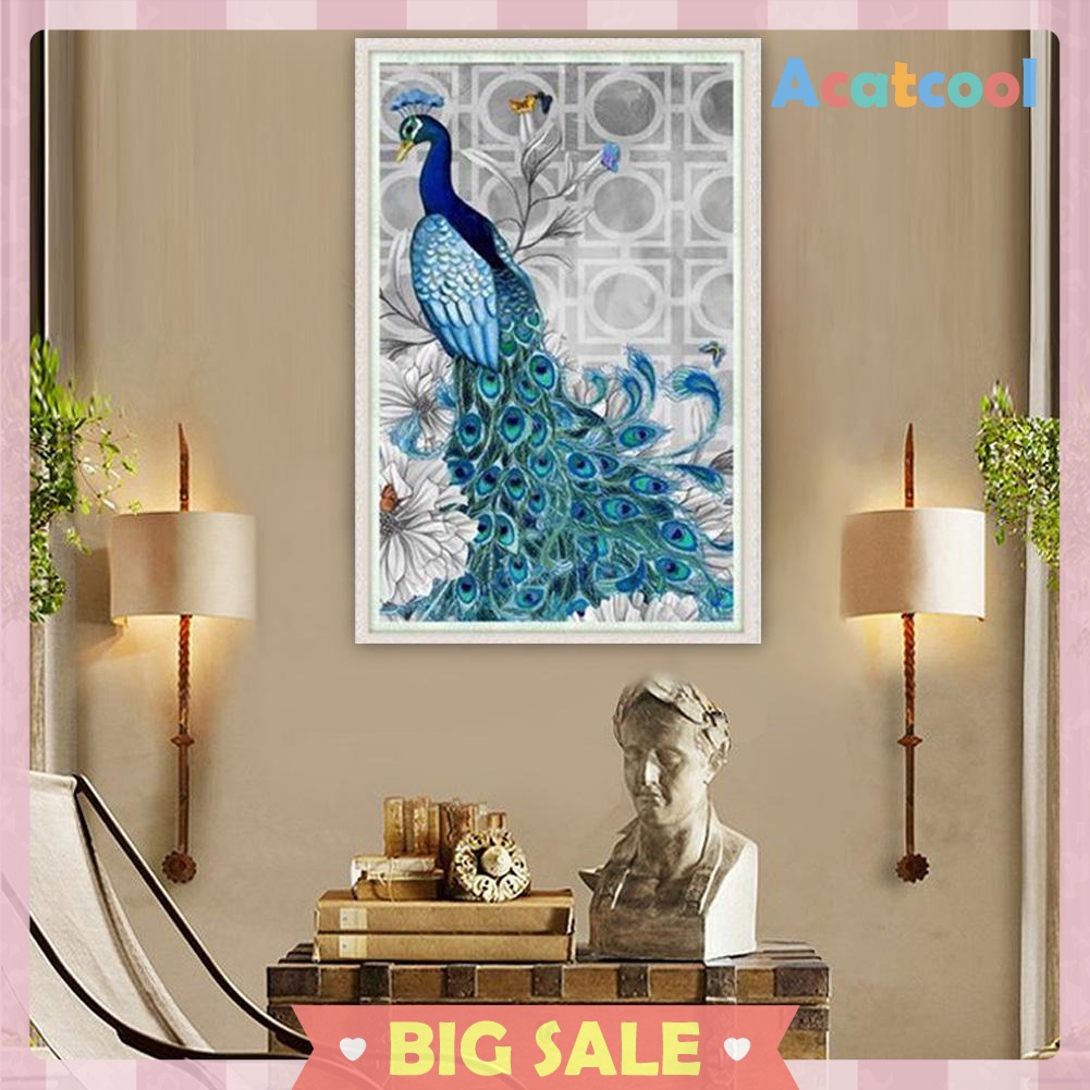 5D Diamond Embroidery Painting DIY Peacock  Stitch Craft Kit Cross