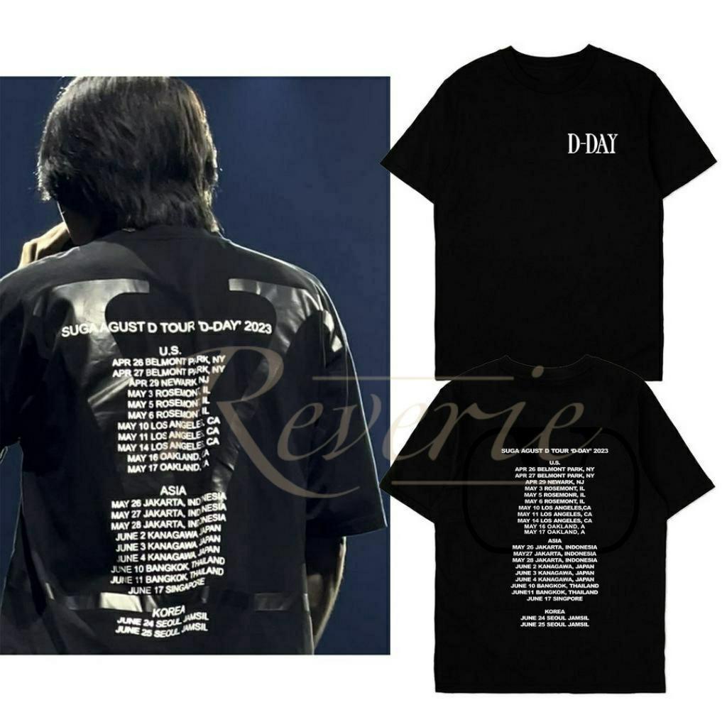 BAJU KAOS AGUSTD D-DAY TOUR 2023 X V TSHIRT OUTFIT SUGA CONCERT KONSER NOBAR BANGTAN STYLE BTS BT21 