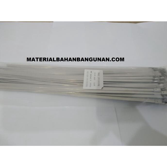 

Cable Ties Stainless 4.6 x 300 mm Tali Tis Anti Karat Band It 100 buah