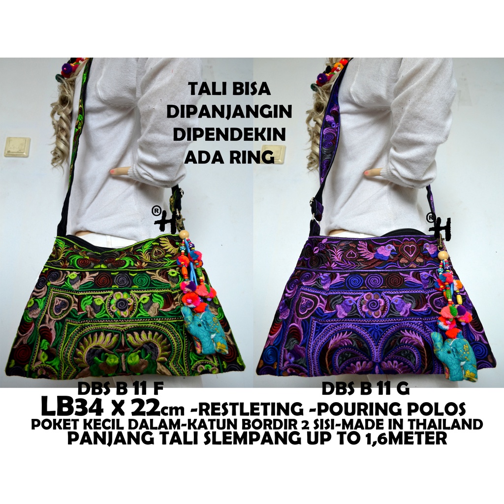 tas bordiran import/tas thailand/tas slempang/tas etnik/clutch/tas pingang/dompet/tote bag/top handl