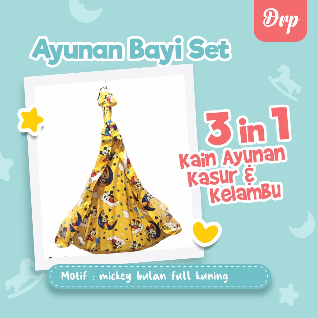 Ayunan Bayi Karakter 3in1 Kelambu Motif Murah