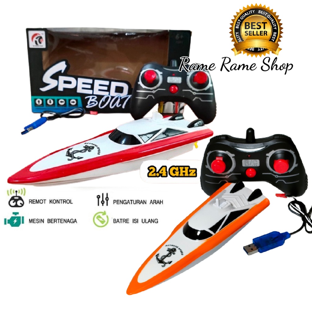 KAPAL RC RACING BOAT - MAINAN ANAK PERAHU BOAT RC REMOTE CONTROL