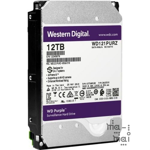 WD PURPLE 12 TB 3,5&quot; SURVEILLANCE CCTV WD PURPLE 12TB