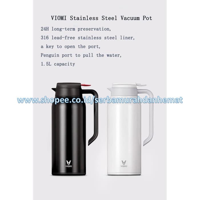 Termos Mug Tahan Panas 24 Jam Original VIOMI 1.5L Stainless Premium 316 Vacuum Cup