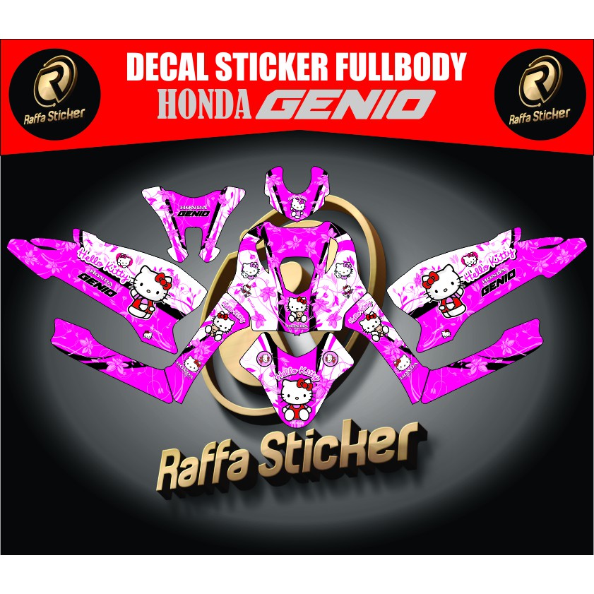 decal genio full body stiker motor genio stiker genio full body decal genio hello kityy