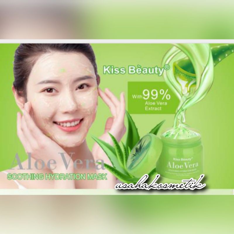 MASKER WAJAH SOOTHING HYDRATION | MASK ALOEVERA JUMBO  KISS BEAUTY EXTRACT WITH 99% NO.1081