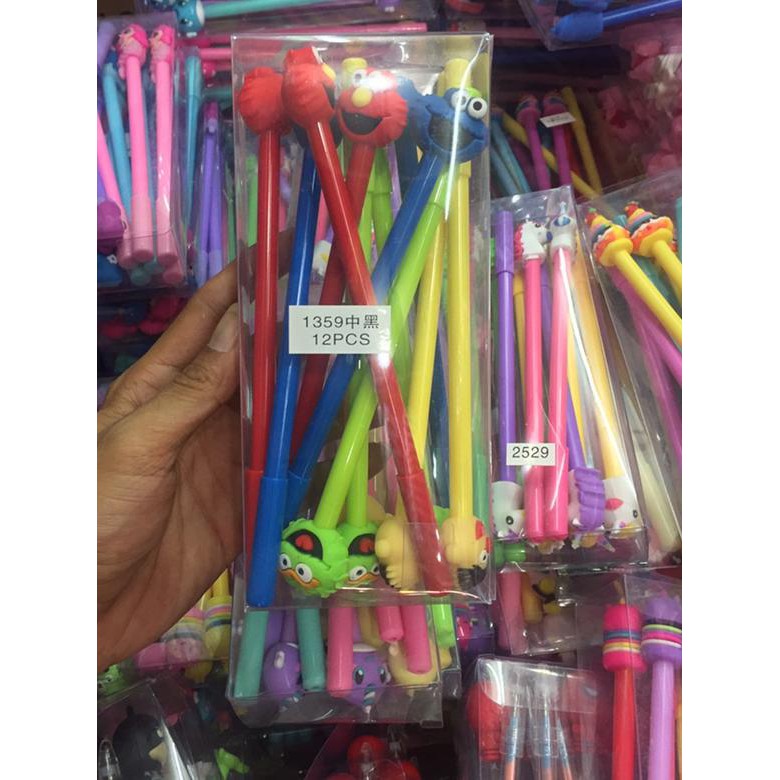 

*TERMURAH*❅ Pulpen Unik Gel Karakter Lucu Elmo (12pcs) ^^