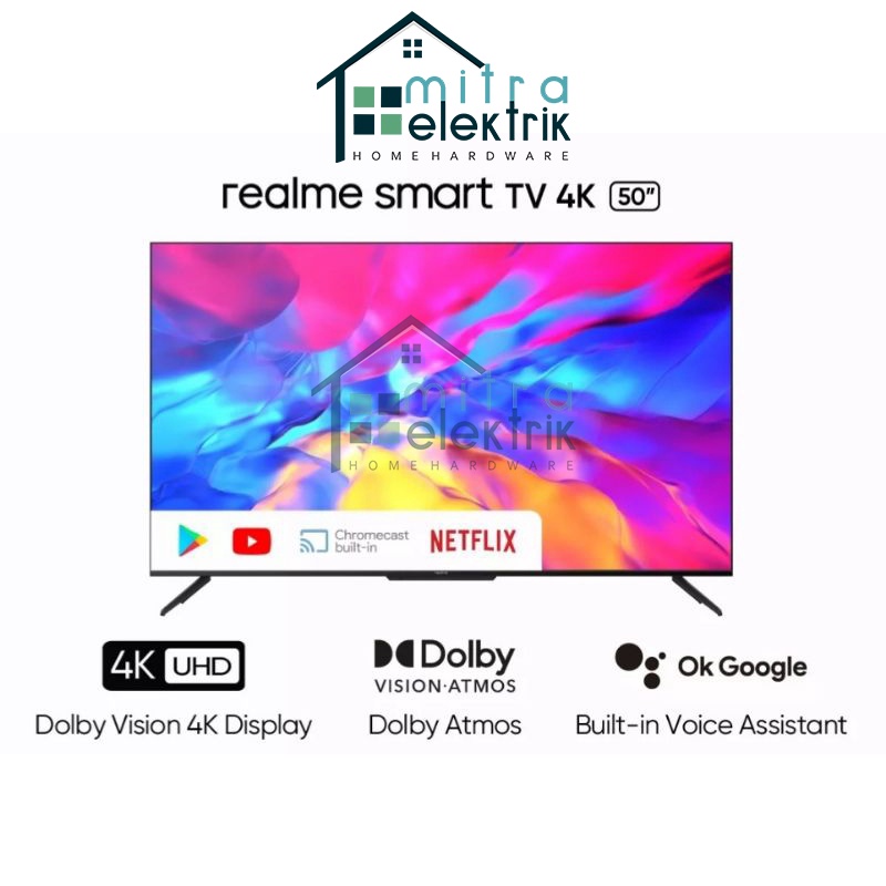 LED TV Realme 50" Smart Android TV UHD 4K 50 Inc