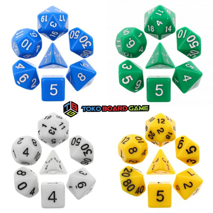 7 DICE POLYHEDRAL DICE SET DND DICE-DADU RPG - INCLUDE DICE POUCH