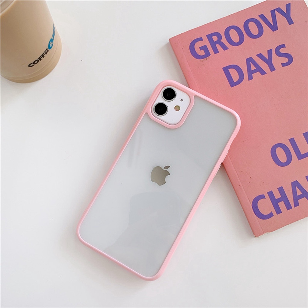 Transparent phone case For iphone 12 pro Case Clear Candy Phone Bumper Coque For iphone 11 Case  X XS Max XR 8 7 Plus SE 2020 Cover