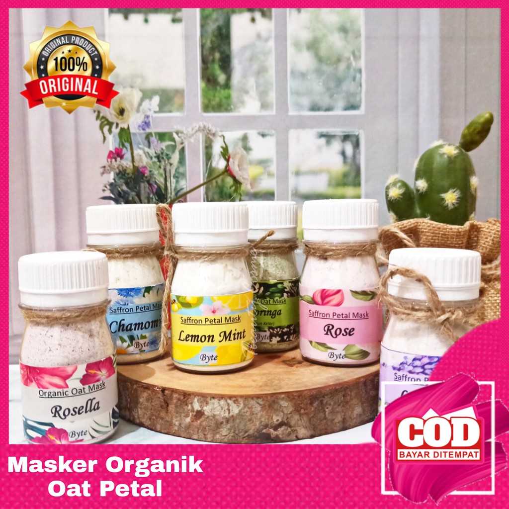 [35gr]GROSIR 10pcs Paket reseller Masker oat petal safron/Masker organik petal Bunga/Masker Alami