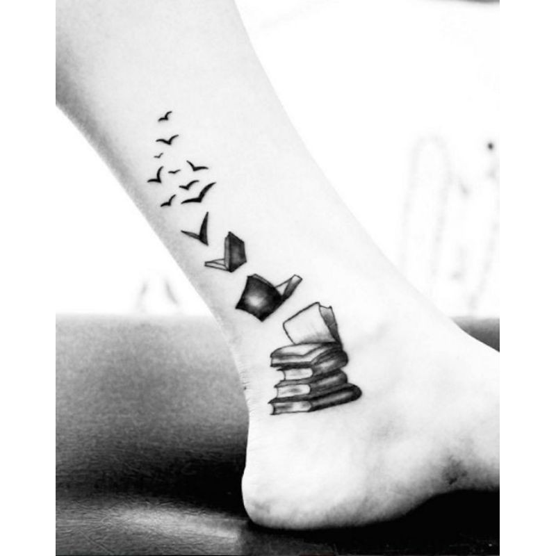 Tato Temporer Buku Aesthetic Stiker Tato Minimalis - BUTER