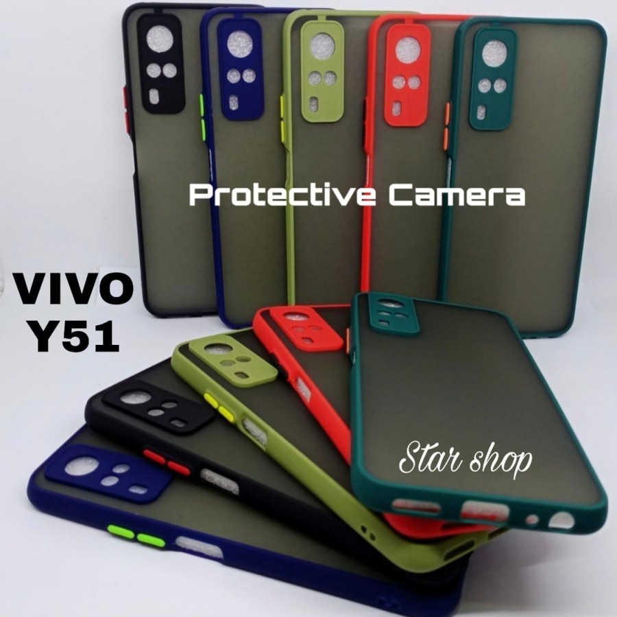 Case Vivo Y51 Protective Camera - LIST HIJAU