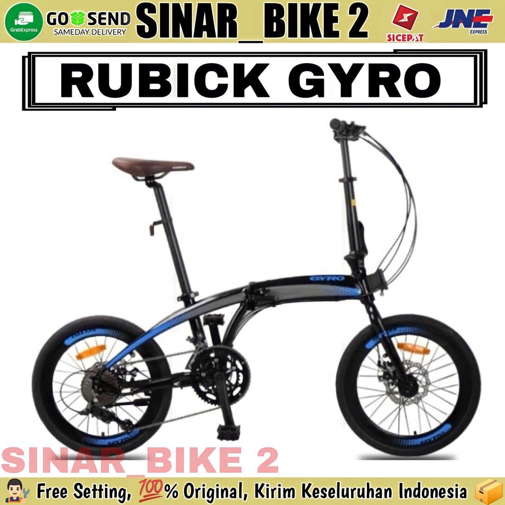 Sepeda Lipat 20 Inch RUBICK GYRO Alloy 8 Speed Rem Cakram