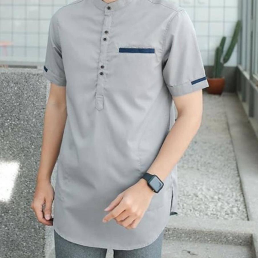 Review⚡ Baju Koko Kurta Pakistan Pria Dewasa Lengan Pendek Ukuran M L XL XXL Bahan Toyobo Premium Ke