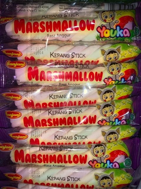 Youka marshmallow kepang stick stik isi 20 pcs