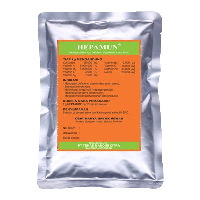 Hepamun 100 gram - hepatoprotektor Curcuma  asam amino untuk ternak