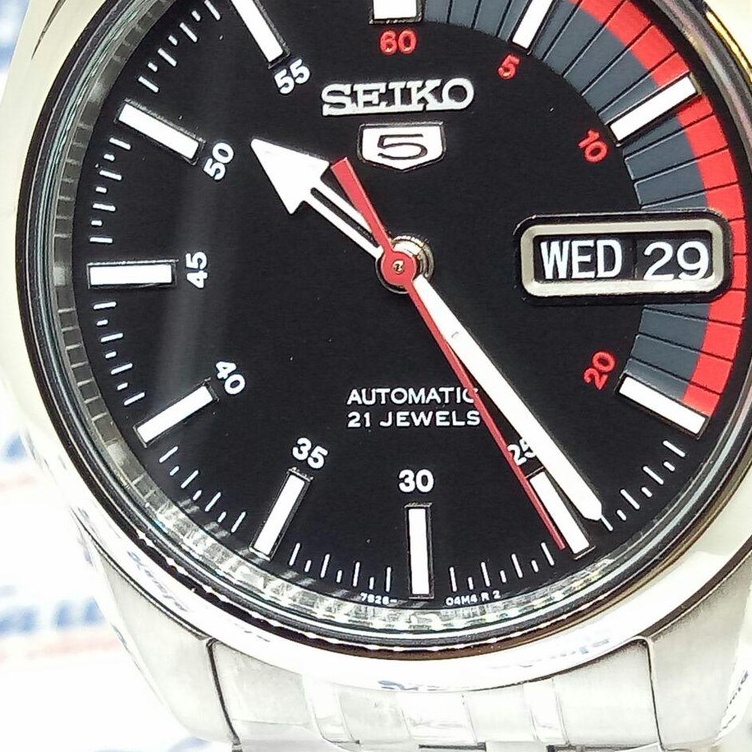 Seiko 5 Automatic SNK375k1 Black Dial - Jam Tangan Pria SNK375