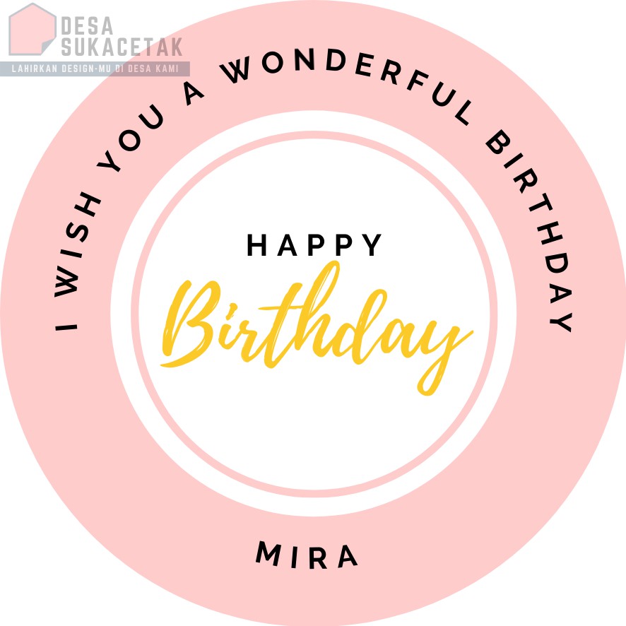 

STICKER 4cm 5cm 6,5cm 7,5cm Birthday Ulang Tahun Label Ucapan Thank You Terimakasih