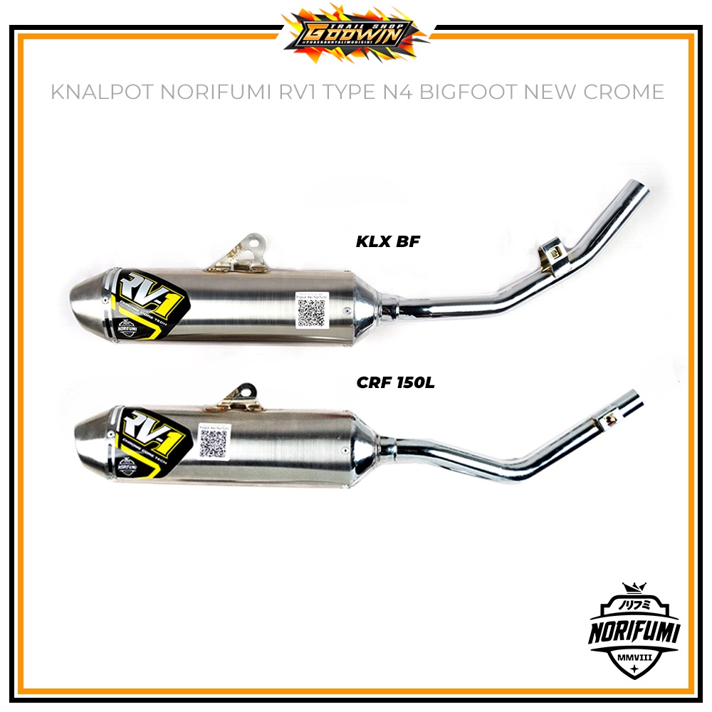 Knalpot Kenalpot Muffler Original Norifumi RV1 N4 Shorty T3 KLX 150 BIGFOOTF DTRACKER New CRF 150 L CRF 150L