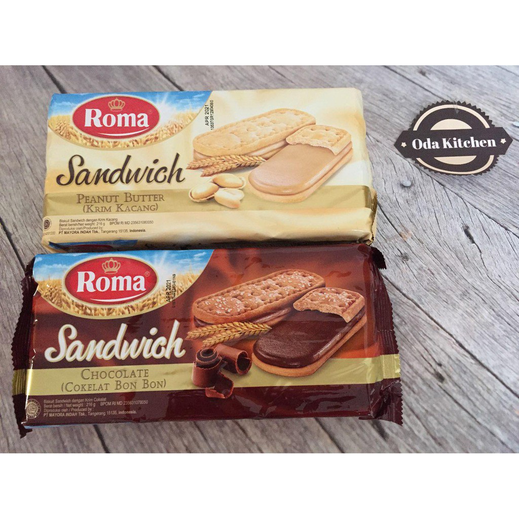 

ROMA SANDWICHI PEANUTBUTTER 206gr CHOCOLATE 157gr