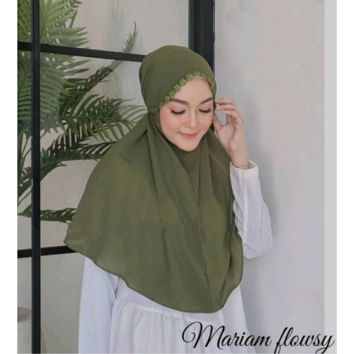Bergo Maryam Renda Melati Diamond/hijab Instant