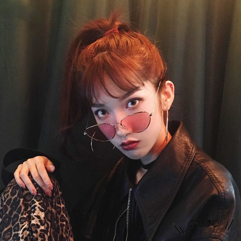 2018 Korean Ulzzang Harajuku Style Women Vintage Cat Eye Metal Frame Sunglasses Kacamata Hitam