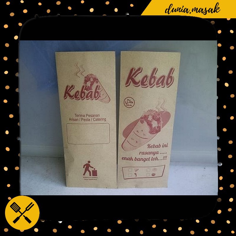 

Kantong Kemasan Box Kebab Coklat Kecil Harga Per Lembar / Harga Satuan Unik Murah Berkualitas