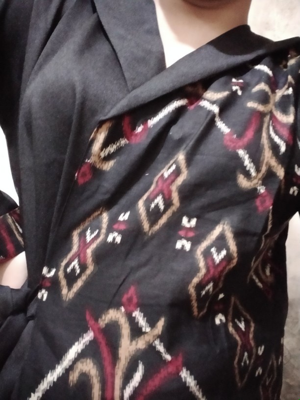 Tey-17 Batik Wanita Asj Sa Hrb026 Kenongo Kemeja Tosca Pendek