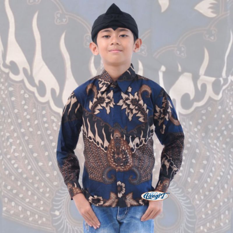 Kemeja batik anak laki-laki termurah lengan panjang umur 2-12th best seller