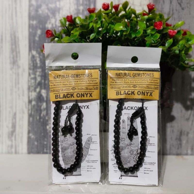 gelang batu black ony isi 33butir gelang teraphy jual per 20 pcs