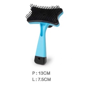 SISIR GROOMING KUCING ANJING KELINCI PRESS TIMMER TOMBOL SIKAT PEMBERSIH BULU RONTOK PET BRUSH SELF QUICK CLEANING