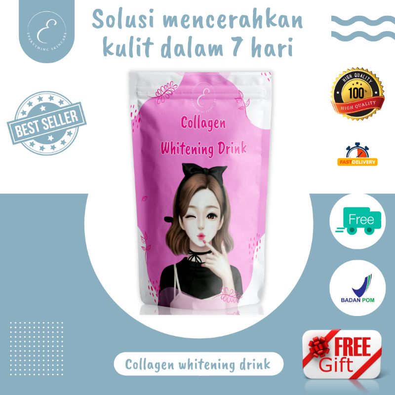 Collagen obat pil vitamin suplemen minuman colagen kolagen everythinc pemutih badan kulit selangkang