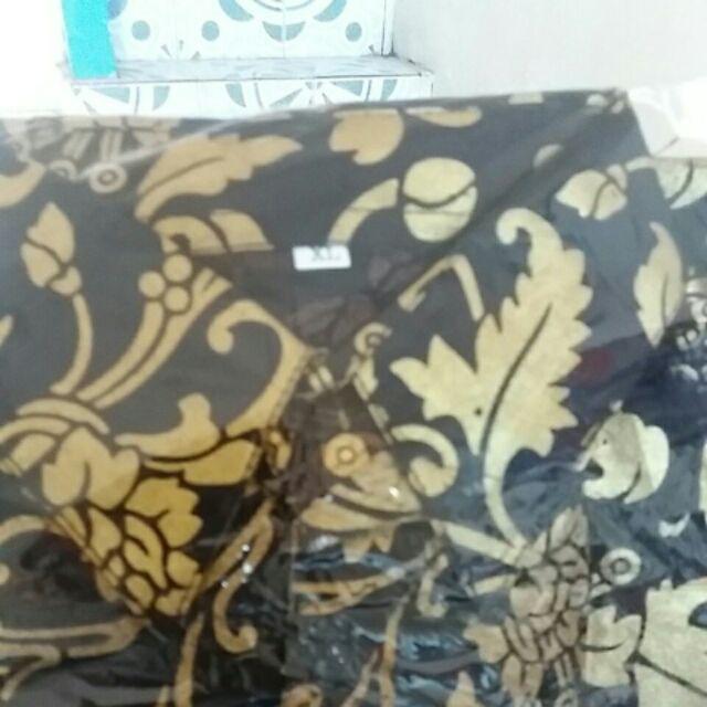 Asifa Batik Hrb026 Kenongo Kemeja Tosca Pendek Pekalongan Padi M L Xl Sogan Tulis Halus Kemeja Batik