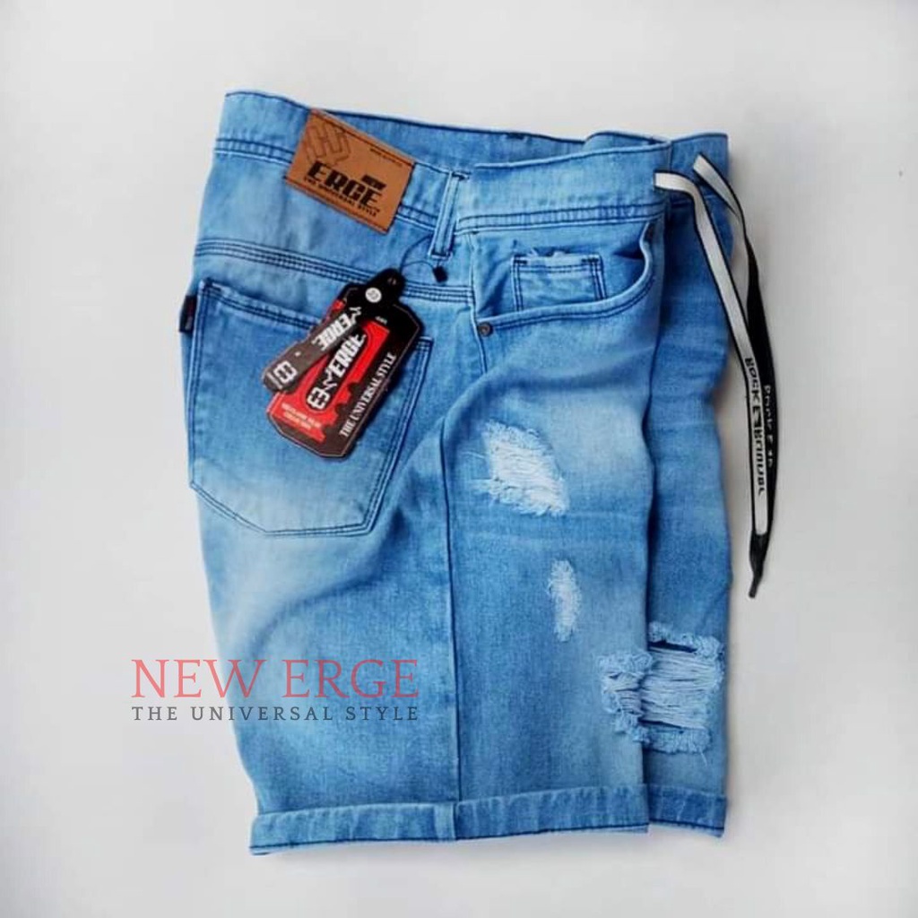 Celana Jeans Pendek Sobek Original Jumbo Big size 37 - 44