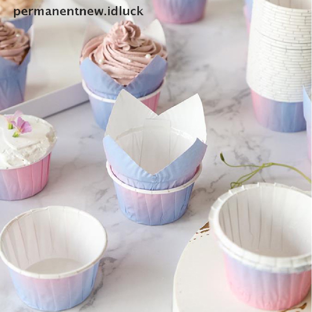 50 Pcs Kertas Cetakan Cupcake Muffin DIY