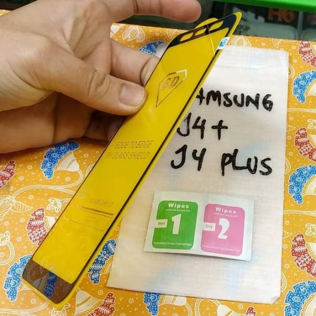 Tempered Glass Samsung J4+ Screen Guard J4 Plus Full Layar