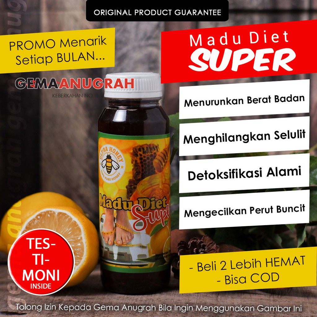 Madu Diet Super Lemon Kopi Hijau Daun Jati Kayu Manis Madu Ultrahoney Shopee Indonesia