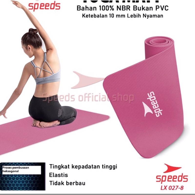 SPEEDS Matras Yoga Mat  NBR  Karpet Spons Tikar Alas Karpet 10MM + tas