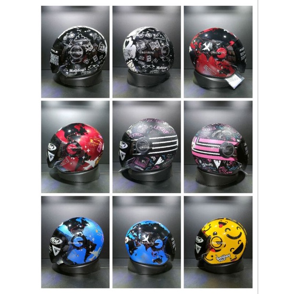 GM VILASCO VARIASI MOTIF VISOR DARK SMOKE