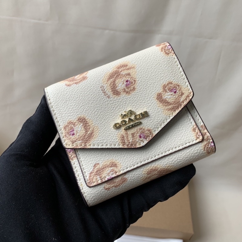 Coach Small Wallet Rose Print