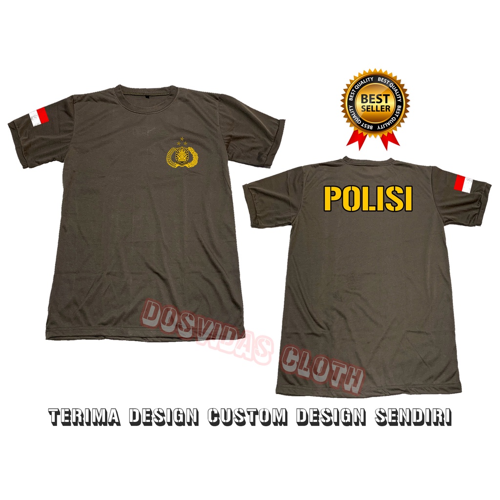 Kaos Dalam / Kaos Dalaman Baju Dinas Polisi Berkualitas POLISI MILITER (WARNA COKLAT) TERBARU