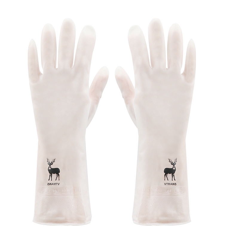 TOMUMUDA Sarung Tangan Karet Cuci Piring Dapur Rubber Cleaning Gloves Thin Waterproof Durable Gloves